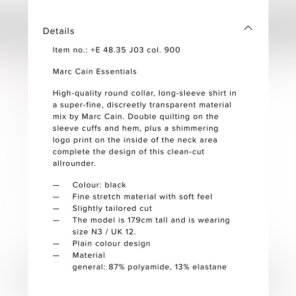 Marc Cain délicate long sleeve shirt 18” - Picture 10 of 10